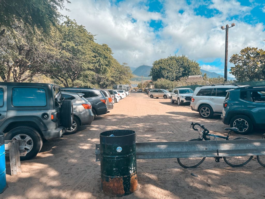 Parking lot at Baby Beach Lahaina, Maui