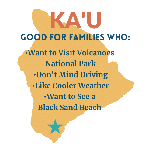 Ka'u Graphic on visiting the Big Island with kids 